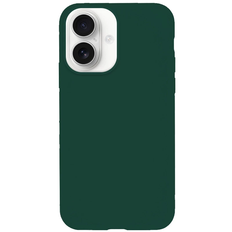 Чехол с закрытым низом Silicone Case для Apple iPhone 16 Plus – Зеленый / Forest green. Фото 2 из 2