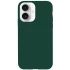 Чехол с закрытым низом Silicone Case для Apple iPhone 16 – Зеленый / Forest green. Фото 1 из 2