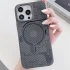 Карбоновий техно чохол з MagSafe на Apple iPhone 15 Pro (6.1") – Grey. Фото 3 з 6