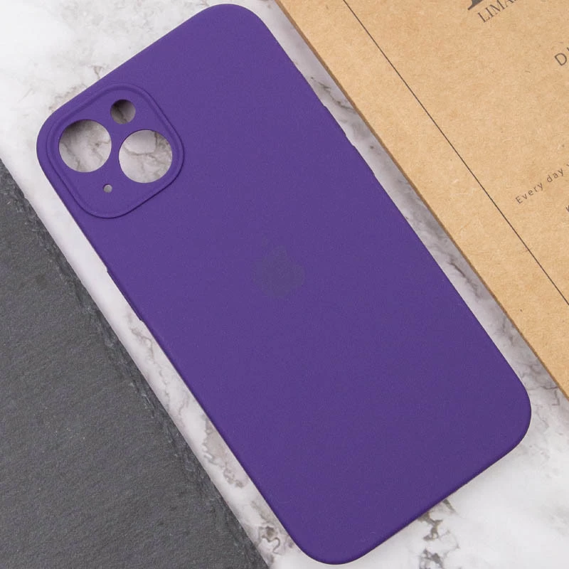 Чехол Silicone Case с защитой камеры для Apple iPhone 15 (6.1") – Фиолетовый / Amethyst. Фото 5 из 6