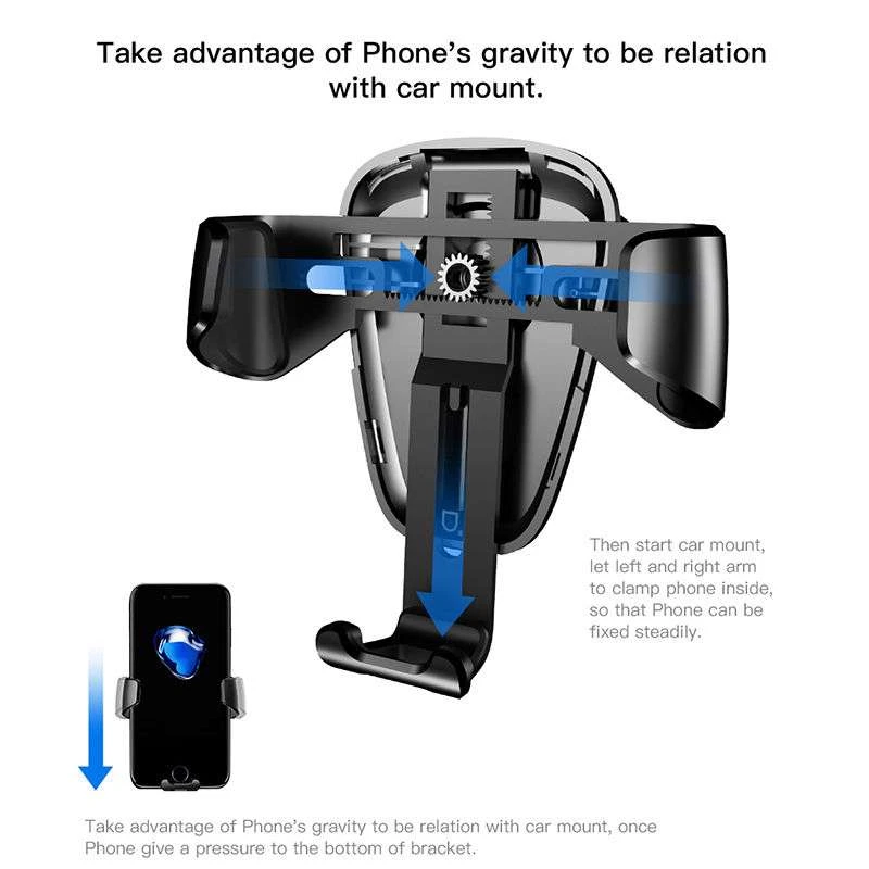 Автотримач Baseus Gravity Car Mount фото 3 з 8