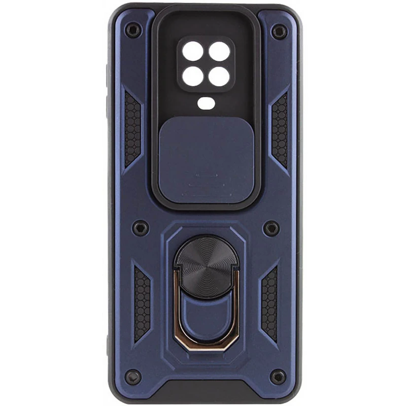 Ударопрочный чехол Ummi Camshield Serge Ring (in box) для Xiaomi Redmi Note 9s / Note 9 Pro / Note 9 Pro Max – Синий / Navy. Фото 1 из 3