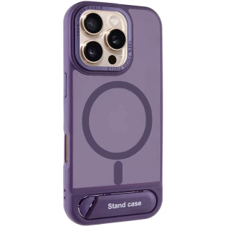 TPU+PC чохол Stand case для Apple iPhone 16 Pro Max — Purple