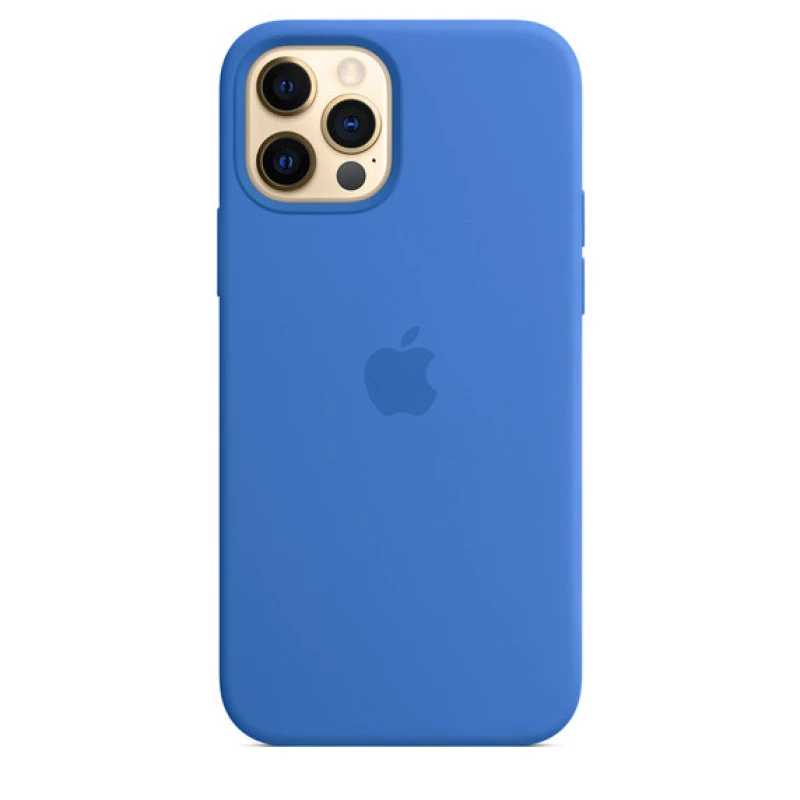 

Чехол Silicone Case с закрытым низом для Apple iPhone 12 Pro (6.1") (Синий / Capri Blue), Синій / capri blue