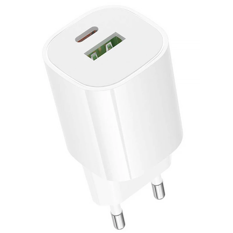 МЗП Borofone BA104A Pudding PD20W+QC3.0 (1USB-A/1C) – White. Фото 4 з 6