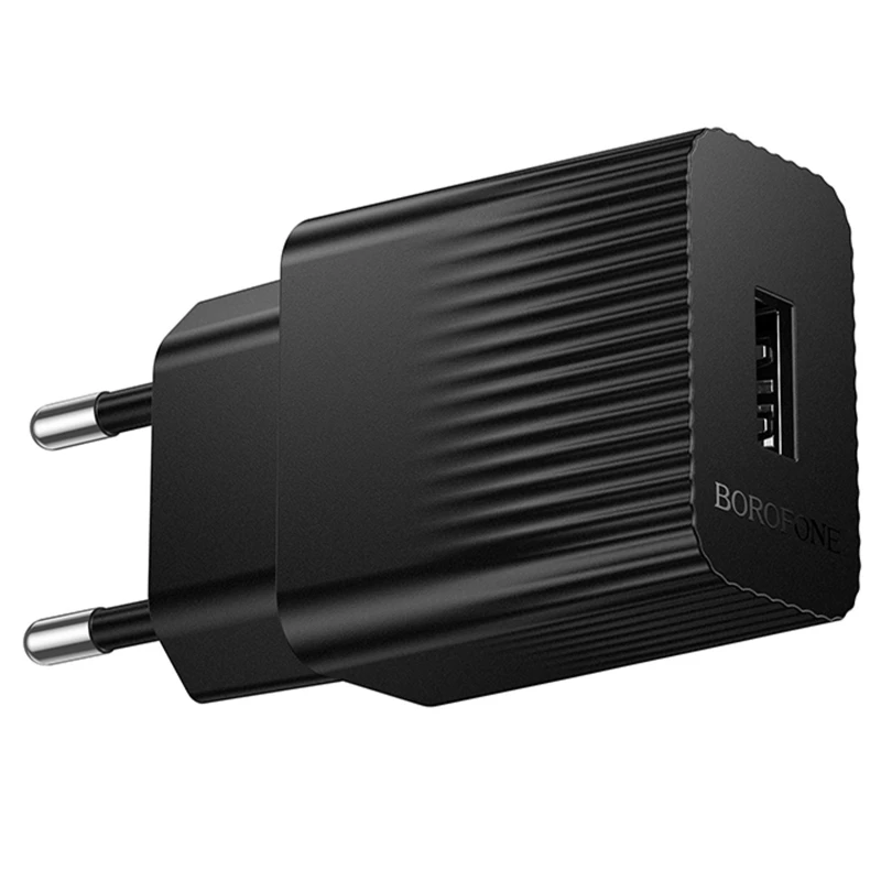 МЗП Borofone BAS71A Source 2.1A (1USB-A) – Black. Фото 2 з 3