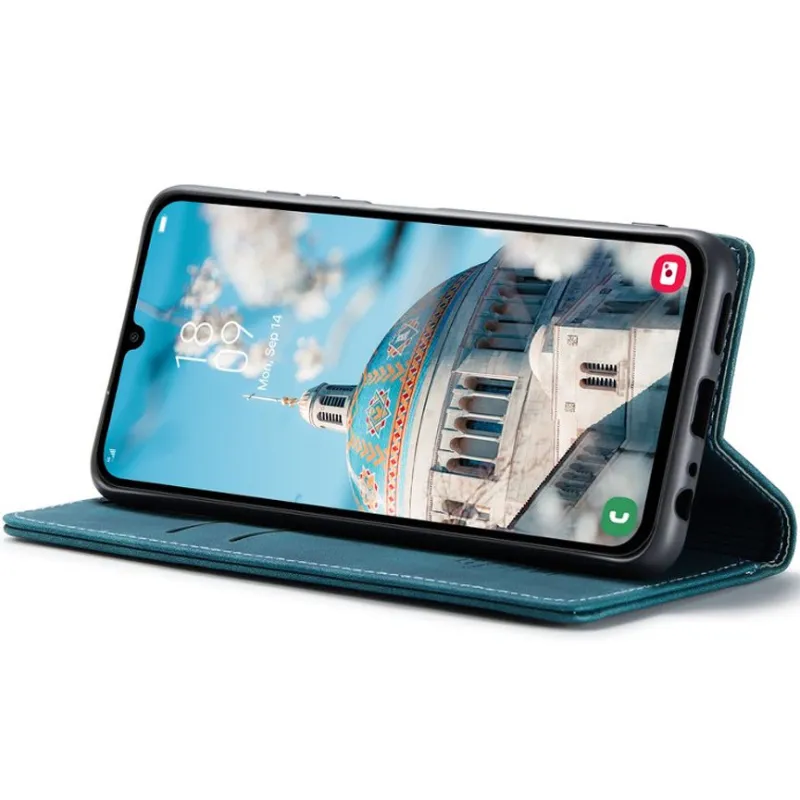 Шкіряний чохол-книжка CaseMe Velvet Nubuck для Samsung Galaxy A27 – Green. Фото 5 з 5