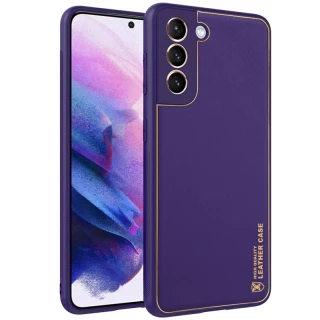 Кожаный чехол Xshield для Samsung Galaxy S23 FE — Фиолетовый / Dark Purple