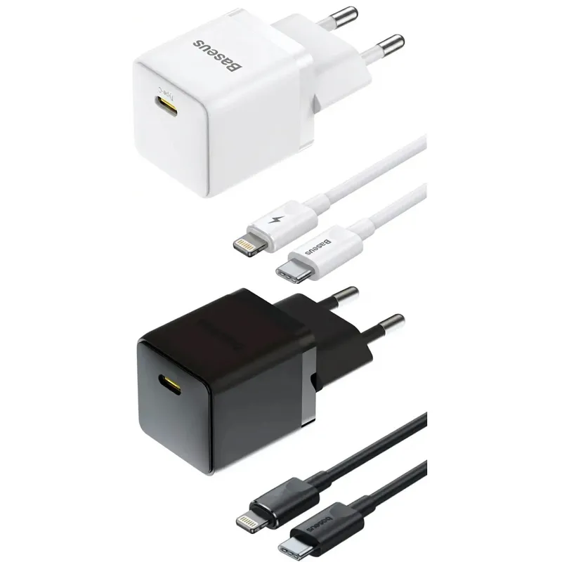 МЗП Baseus Palm Fast Charger 20W (1USB-C) + кабель Type-C to Lightning (E01164) фото 1 з 1