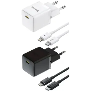 МЗП Baseus Palm Fast Charger 20W (1USB-C) + кабель Type-C to Lightning (E01164) фото 1 з 1