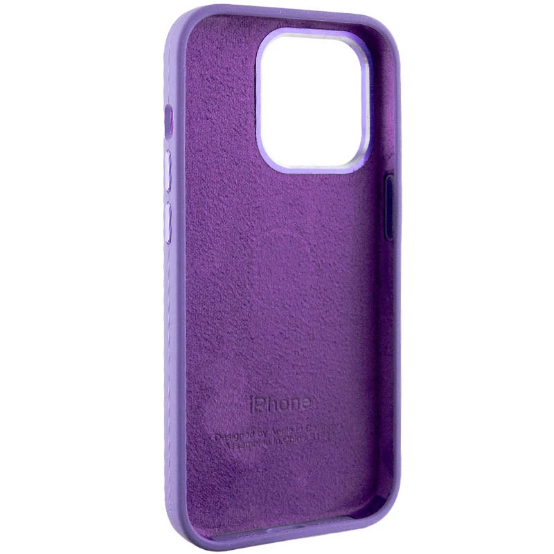 Чохол Silicone Case з металевими кнопками на Apple iPhone 13 Pro (6.1") – Фіолетовий / Iris. Фото 7 з 9