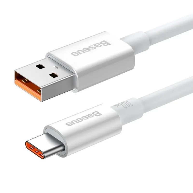 Дата кабель Baseus Superior Series Fast Charging USB to Type-C 100W (2m) (P10320102214) – Moon White. Фото 3 из 5