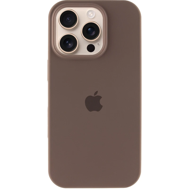 Чехол Silicone Case с закрытым низом для Apple iPhone 16 Pro Max – Коричневый / Brown. Фото 3 из 6
