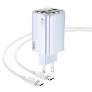 СЗУ Hoco N49 Glorious PD65W (1USB-A/2C) + кабель Type-C to Type-C фото 1 СЗУ Hoco N49 Glorious PD65W (1USB-A/2C) + кабель Type-C to Type-C фото 1 из 1