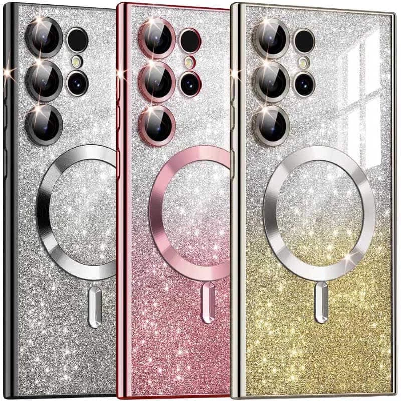 Чохол з блискітками, захисними лінзами на камеру та MagSafe на Samsung Galaxy S21 фото 1 з 3