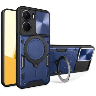 Ударостійкий чохол Bracket Ringstand із захисною шторкою для камери на Xiaomi Redmi 13C фото 1 з 6