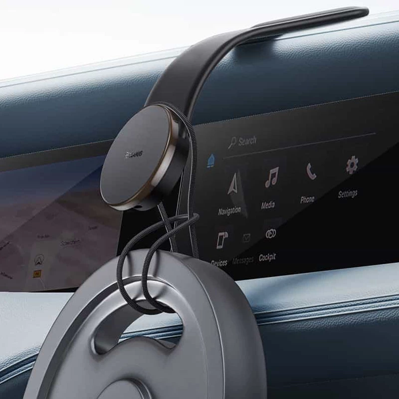 Автодержатель Baseus C02 Pro Series Magnetic Wireless Charging Car Mount Cluster (C40156000111-00) – Black. Фото 7 из 7