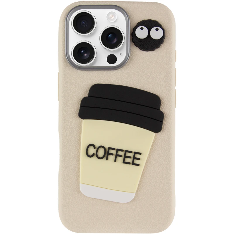 Чохол Labubu Toys для Apple iPhone 16 Pro – Coffee / Sand. Фото 3 з 6