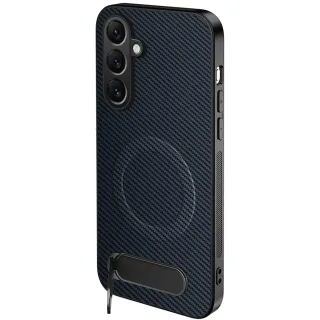 TPU+PC чохол Carbon Kickstand Magnetic Case для Samsung Galaxy A17 4G/5G — Sapphire blue
