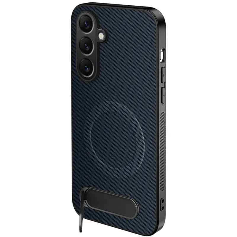 TPU+PC чохол Carbon Kickstand Magnetic Case для Samsung Galaxy A57 5G – Sapphire blue. Фото 1 з 2
