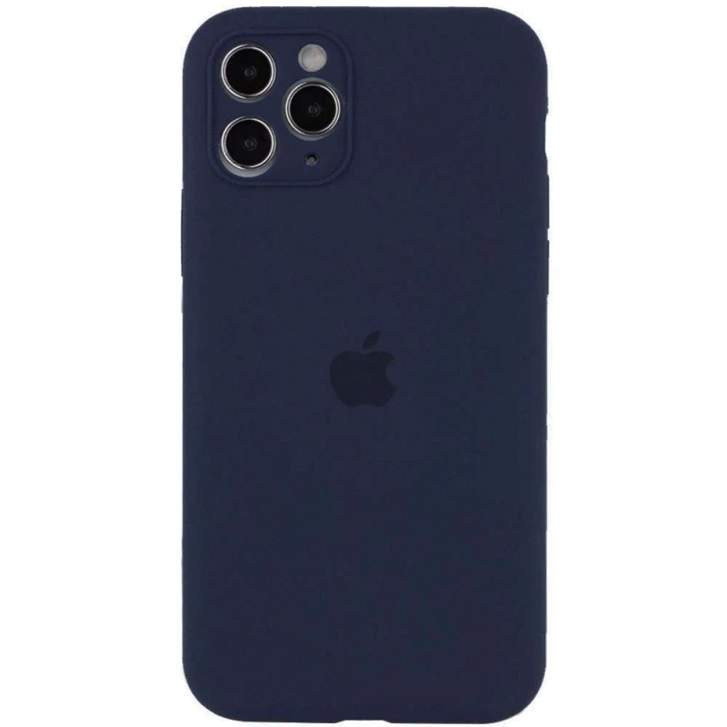 

Чехол Silicone Case с защитой камеры для Apple iPhone 12 Pro (6.1") (Темно-синий / Midnight blue), Темно-синій / midnight blue