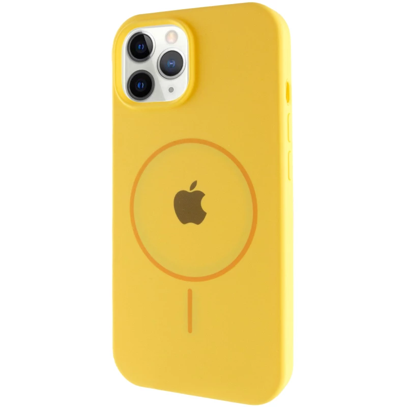 Чехол Silicone Armor Max with MagSafe для Apple iPhone 12 (6.1") – Желтый / Yellow. Фото 1 из 6