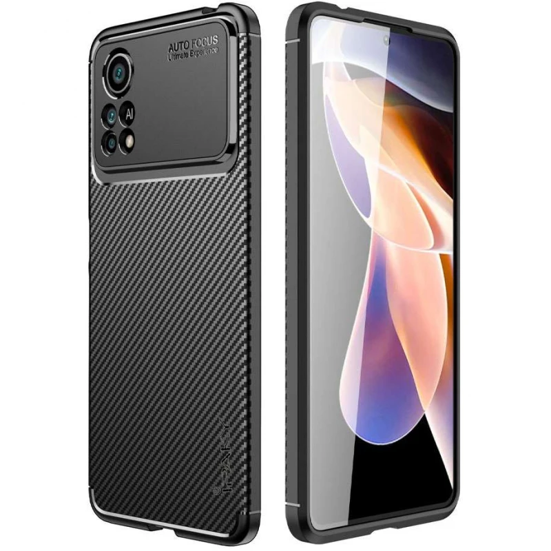 

Силиконовый чехол iPaky Slim для Xiaomi Poco X4 Pro 5G (Черный), Чорний