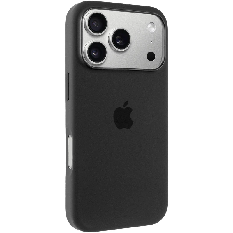 Чохол Silicone case (AAA) with Magsafe and Animation для Apple iPhone 17 Pro Max (6.9") – Black. Фото 2 з 7