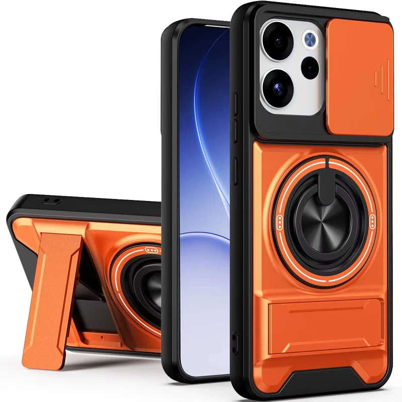 Ударостійкий чохол Camshield StandRing case для Oppo Reno 15F – Orange. Фото 2 з 2