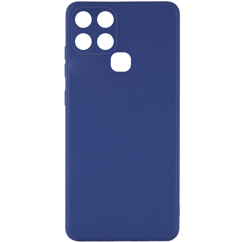 

Кольоровий силіконовий чохол із захистом камери на Infinix Smart 6 (Синій / Dark Blue)