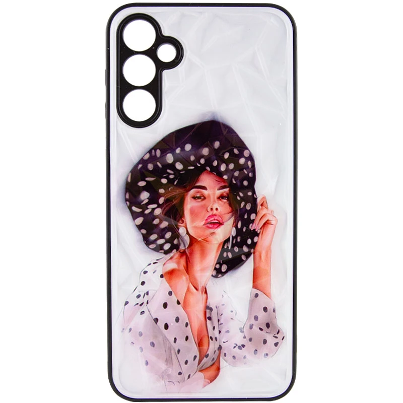 Скляний чохол Prisma Ladies на Samsung Galaxy A04s – Girl in a hat. Фото 3 з 5