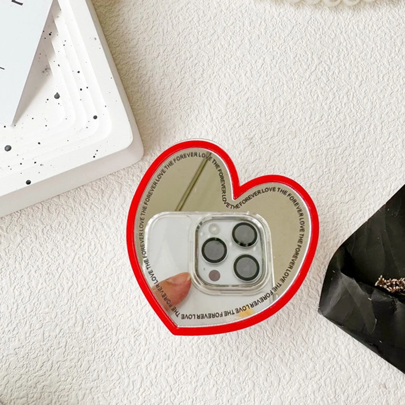 Тримач для телефону Popsocket Mirror is fun – Red heart. Фото 2 з 3