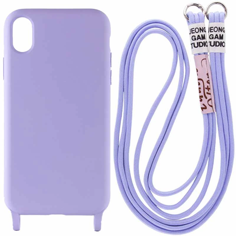

Чохол Cord case з кольоровим ремінцем на Apple iPhone XS (5.8") (Бузковий)