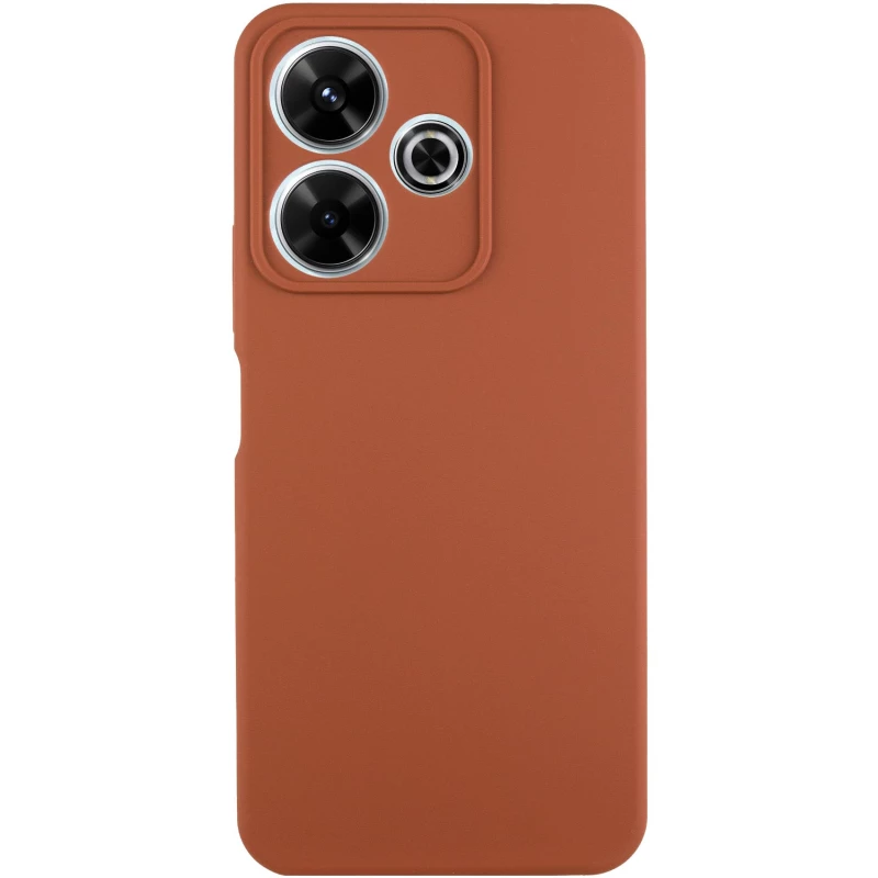 Чохол Silicone Case Lakshmi Plus з закритою камерою на Xiaomi Redmi 13 4G – Коричневий / Brown. Фото 2 з 6