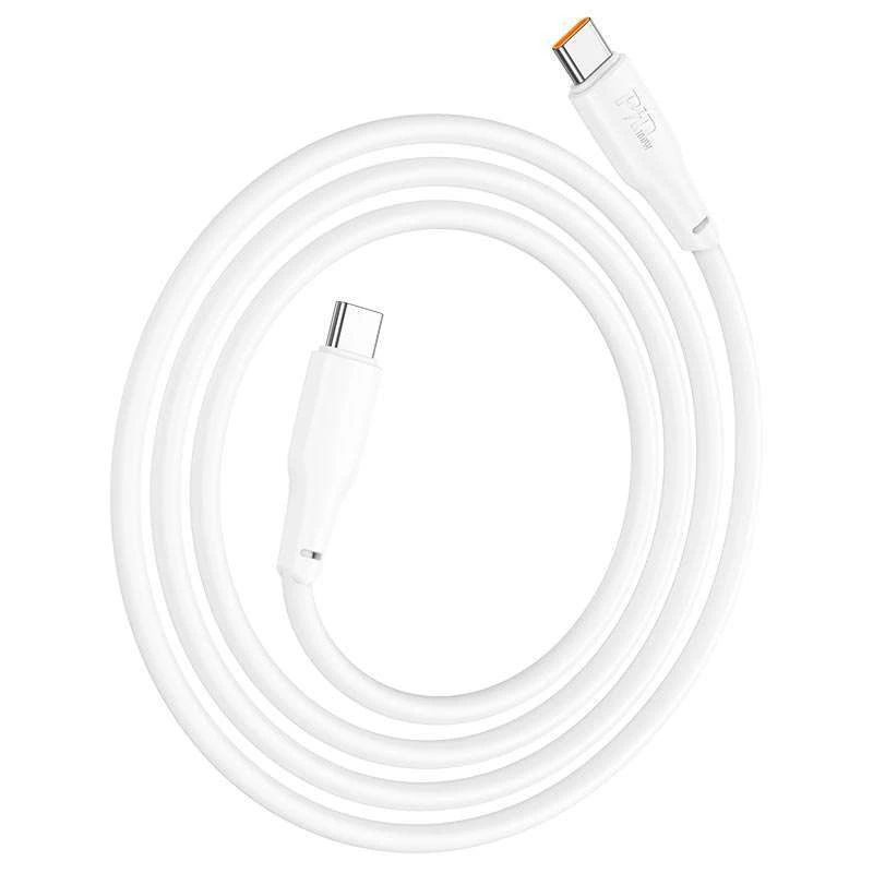 Дата кабель Hoco X93 Force Type-C to Type-C 100W (1m) – White. Фото 4 из 6