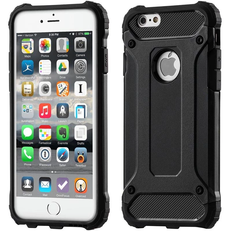 Противоударный чехол с усиленными углами Immortal для Apple iPhone 6/6s (4.7") – Черный. Фото 3 из 6