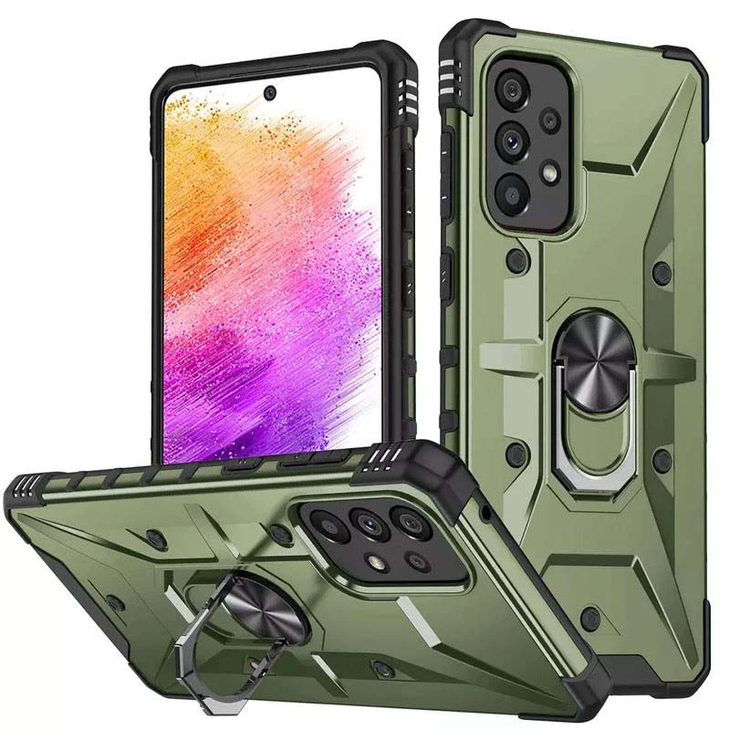 

Ударостійкий чохол Pathfinder з кільцем на Samsung Galaxy A53 5G (Зелений / Army Green)