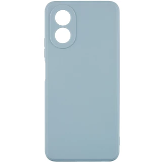 Цветной силиконовый чехол с защитой камеры для Oppo A38 — Серый / Smoky Gray