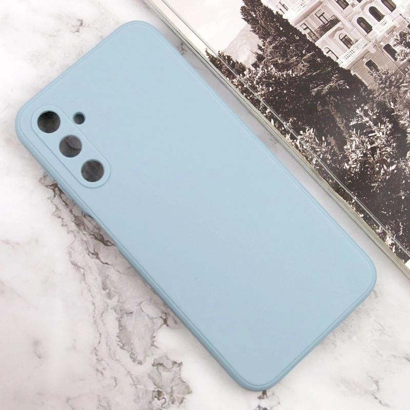 Кольоровий силіконовий чохол із захистом камери на Samsung Galaxy A24 4G – Сірий / Smoky Gray. Фото 4 з 9