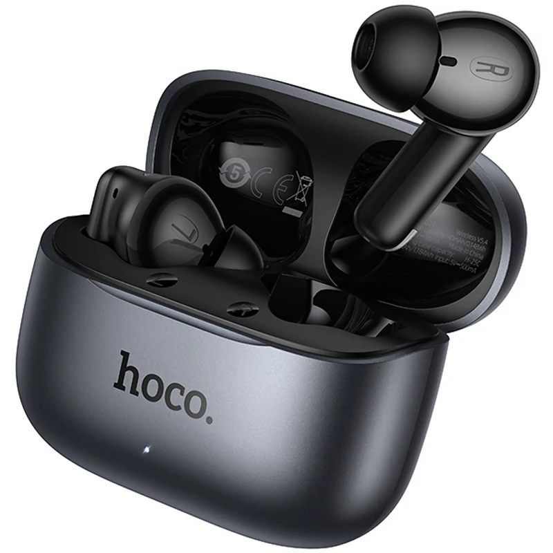 Бездротові TWS навушники Hoco EQ27 Fun ANC+ENC+smart AI translation – Metal gray. Фото 3 з 5