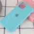 Чехол Silicone Case с закрытым низом для Apple iPhone 11 Pro Max (6.5") – Бирюзовый / Marine Green. Фото 2 из 3