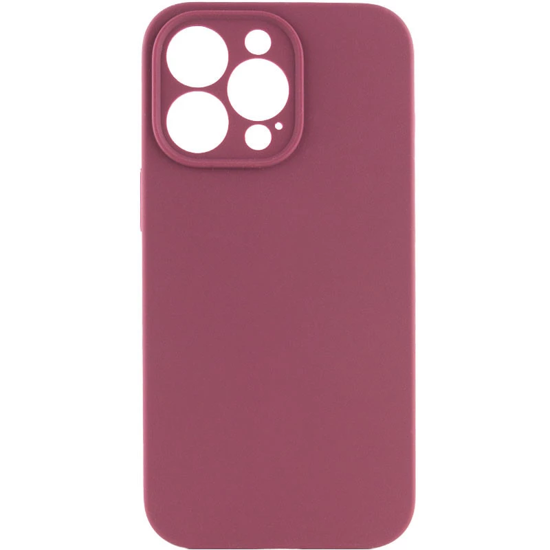 Чехол с закрытым низом Silicone Case для Apple iPhone 16 Pro – Бордовый / Plum. Фото 1 из 7