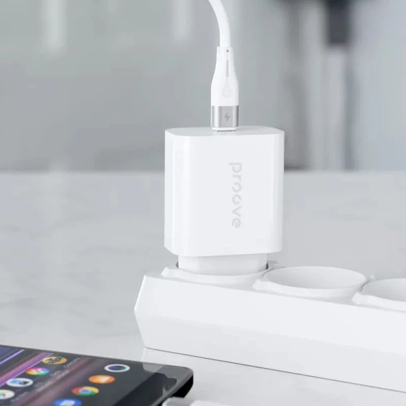 СЗУ Proove Rapid 30W (Type-C) + Type-C to Type-C – White. Фото 3 из 3
