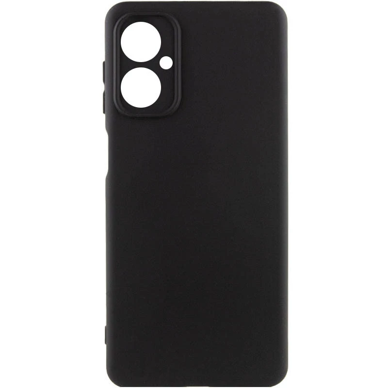Чохол Silicone Case Lakshmi Plus з закритою камерою на Motorola Moto G55 – Чорний / Black. Фото 1 з 4