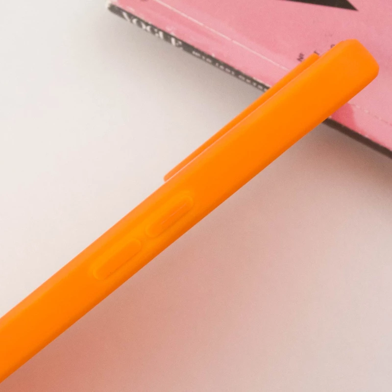 Цветной силиконовый чехол с защитой камеры для Oppo Reno 8T 4G – Оранжевый / Orange. Фото 8 из 10