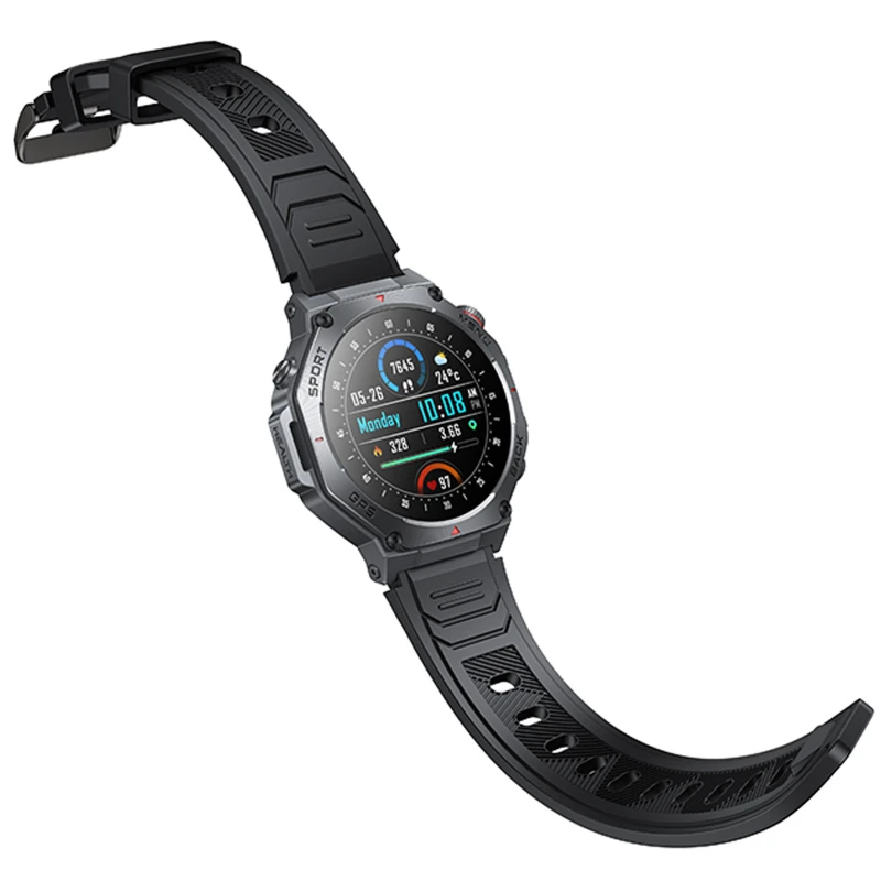 Смарт-годинник Hoco Smart Watch Y37 Smart sports watch (call version) – Black. Фото 5 з 7