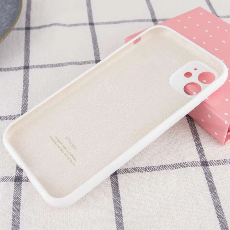 Чохол Silicone Case з захистом камери на Apple iPhone 12 (6.1") – Білий / White. Фото 2 з 2