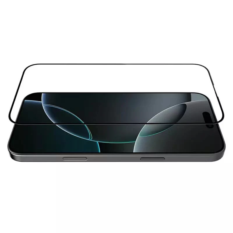Захисне скло Nillkin (CP+ max 3D) (full glue) для Apple iPhone 16 Pro – Чорний. Фото 3 з 10
