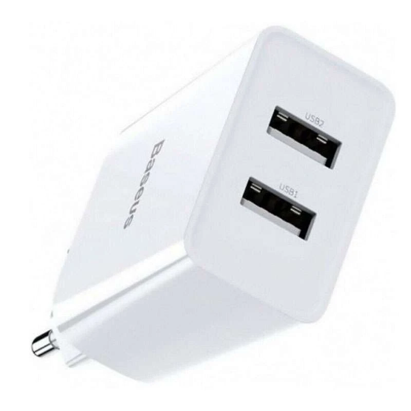 

МЗП Baseus Compact 10.5W (2 USB) (Білий)