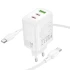 МЗП Borofone BN32 Cargador PD65W (1USB-A/2C) + кабель Type-C to Type-C – White. Фото 6 з 6